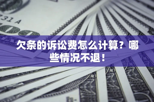 济南欠条的诉讼费怎么计算？哪些情况不退！