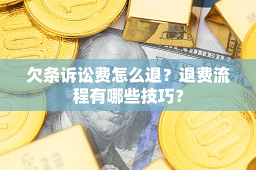 济南欠条诉讼费怎么退？退费流程有哪些技巧？