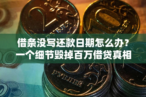 济南借条没写还款日期怎么办？一个细节毁掉百万借贷真相