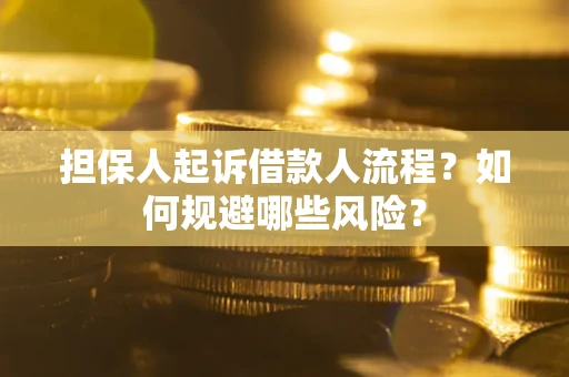 济南担保人起诉借款人流程？如何规避哪些风险？